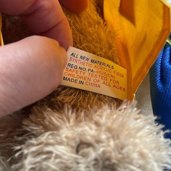 Vintage Terry’s Village Omaha Nebraska plush Teddy in rain Duck umbrella - Picture 6 of 11